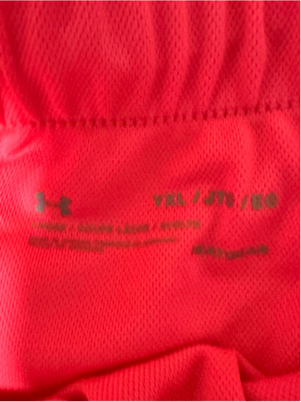 Girls Under Armour Athletic Shorts XL Neon Orange - Picture 3 of 3